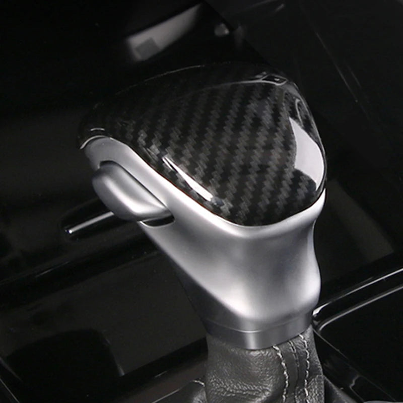For Kia Mohave 2020 2022 Telluride 2019 Interior Accessories ABS Carbon Fiber Shift Knob Cover Car Gear Lever Head Trims 2023