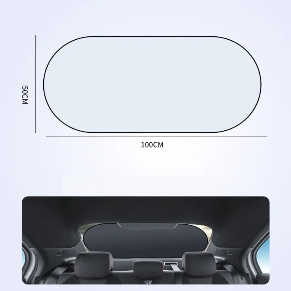 Car Sun Shade UV Protection Folding Auto Rear Window Sunshade Universal Car Window Visor with Suction Cups
