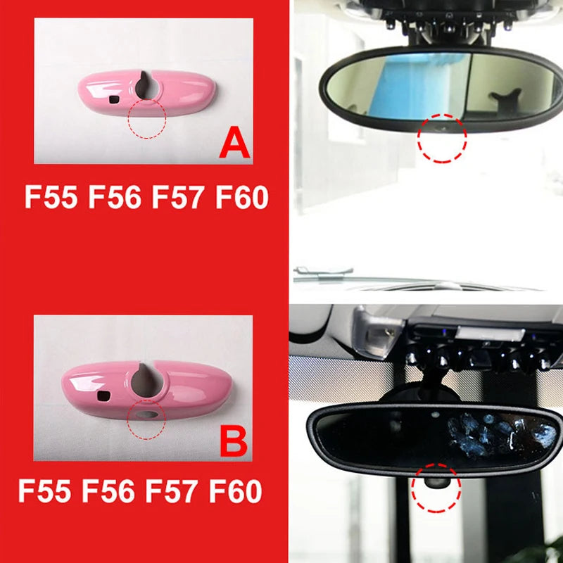 Car Interior Mirror Modification Cover For MINI Cooper S JCW F54 F55 F56 F57 F60 Car Interior Decoration Sticker Accessories