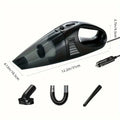 12V Rechargeable Car Vacuum - Portable Handheld Cleaner with Washable Filter