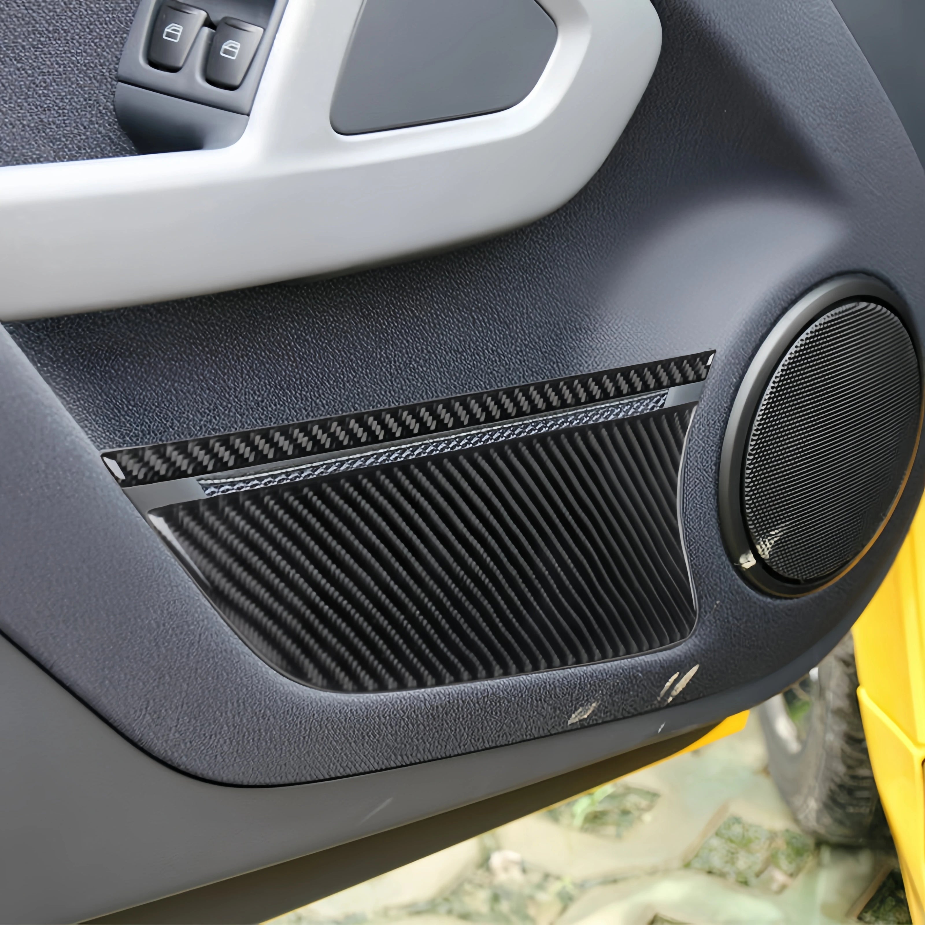 For Benz Smart Fortwo 451 2011-2015 Car Interior Accessories Carbon Fiber Auto Door Storage Panel Trim Cover Decorative Stickers