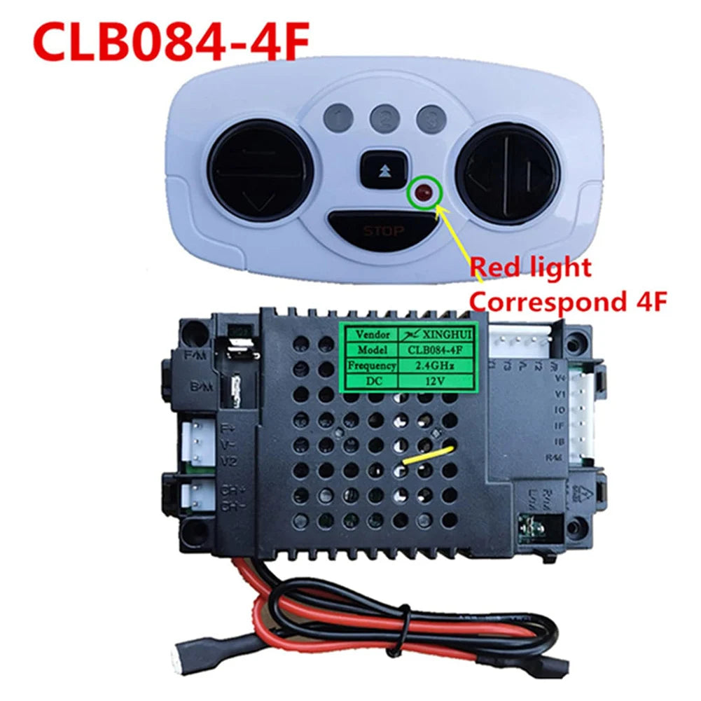 Children's Electric Vehicle Controller Compatible With CLB084-4C 12V Voltage: 12V 2.4G White Remote Control And Box Set