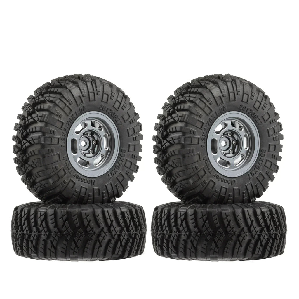 4PCS 1.3" Wheel tires 70*27mm Mud Terrain Tyre for 1/18 TRX4M 1/24 SCX24 RC Crawler Car
