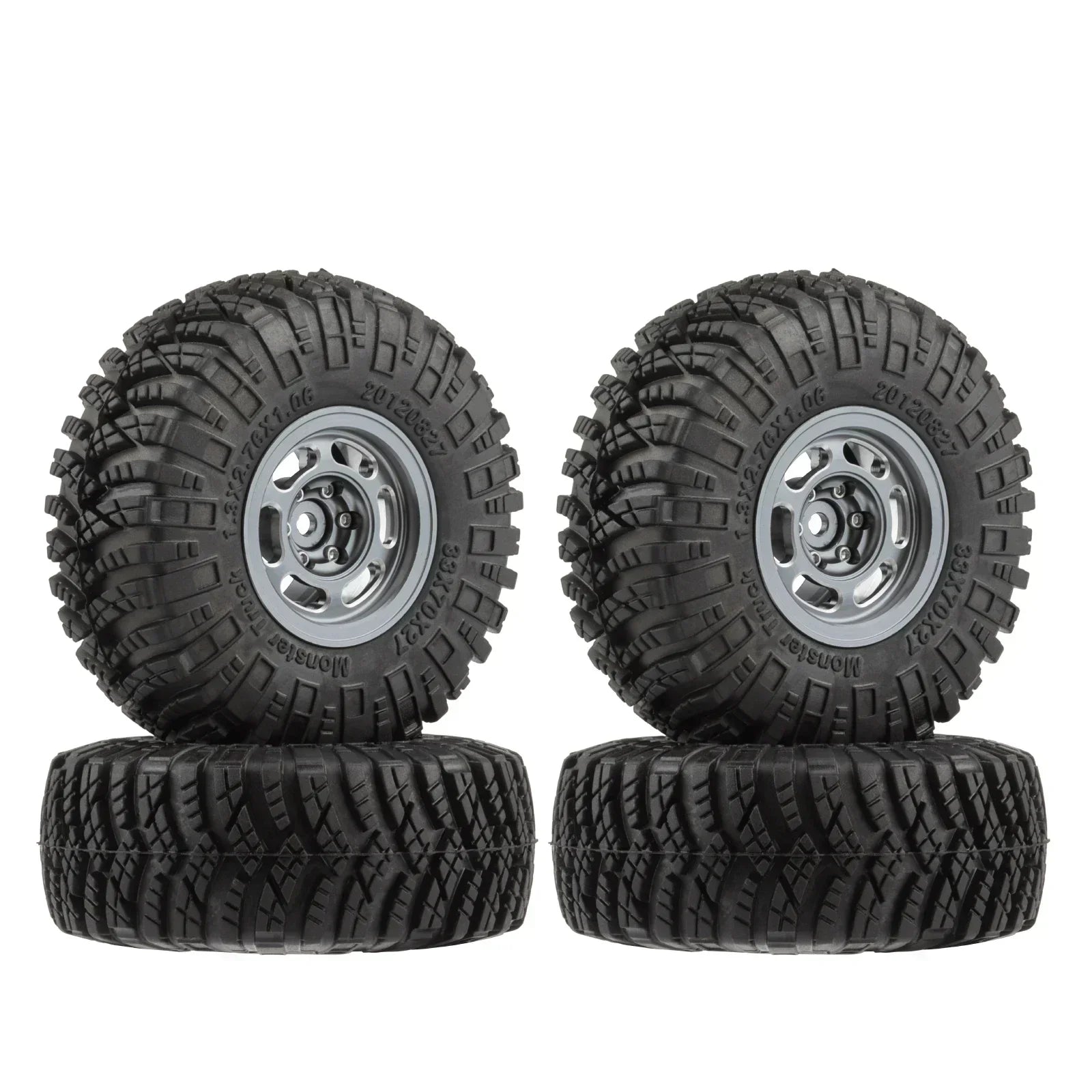 4PCS 1.3" Wheel tires 70*27mm Mud Terrain Tyre for 1/18 TRX4M 1/24 SCX24 RC Crawler Car