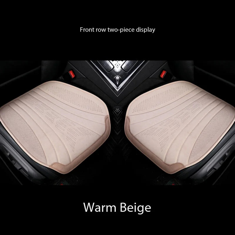 Soft Suede Car Seat Covers Breathable Front/rear Seat Anti-slip Cushions Universal Size Car Interior Seat Protection Accessories
