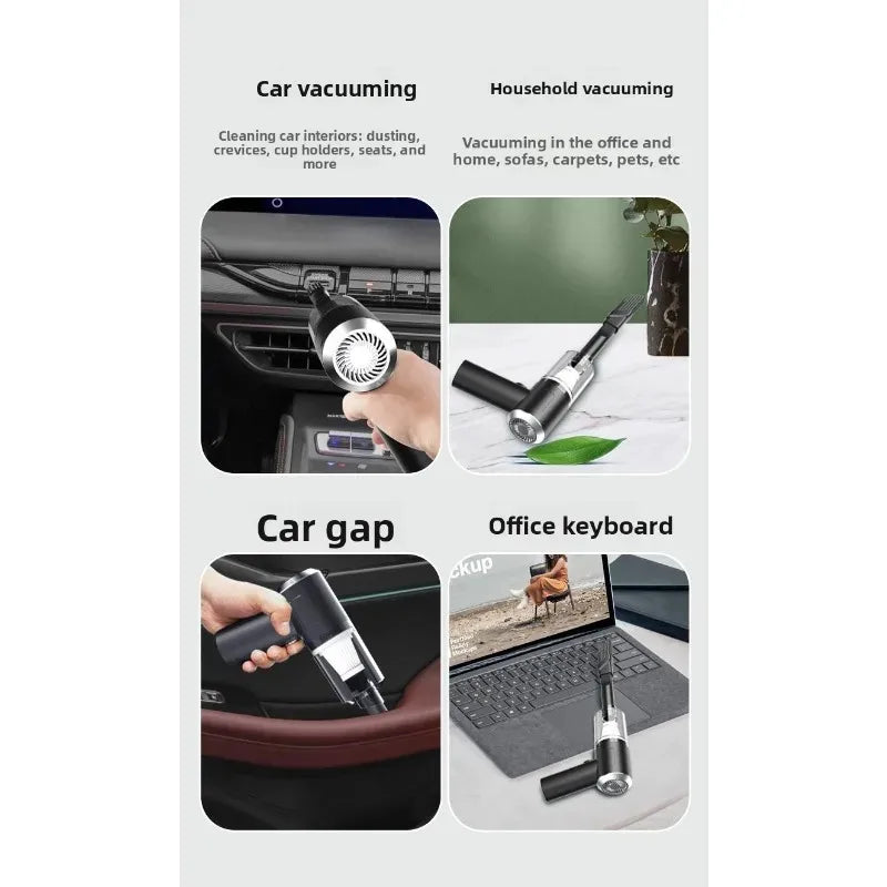 High Power Powerful Vacuum Car 120WCleaner Black and  Wireless Vacuum Cleaner Dual Use for Home