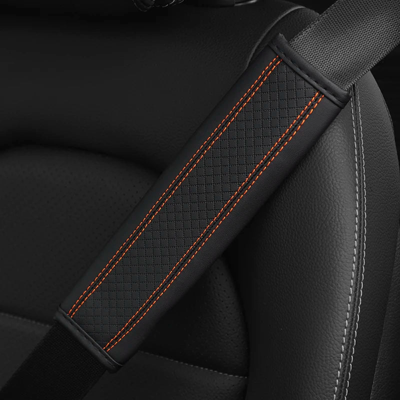 Car accessories seat belt PU Leather Safety Belt Shoulder Cover Breathable Protection Seat Belt Padding Pad Auto Interior