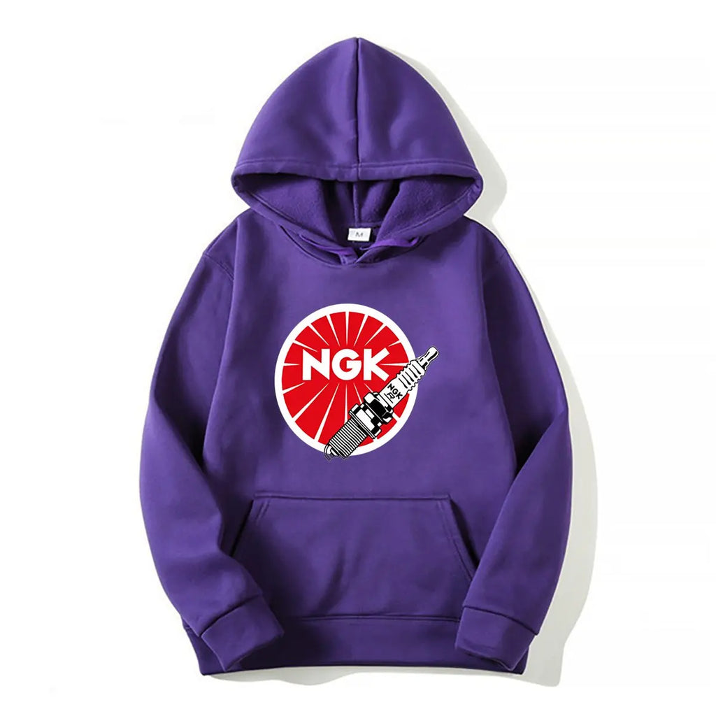 JDM Spark Plugs, NGK Racing hoodies sports fans plus size tops blacks men clothes