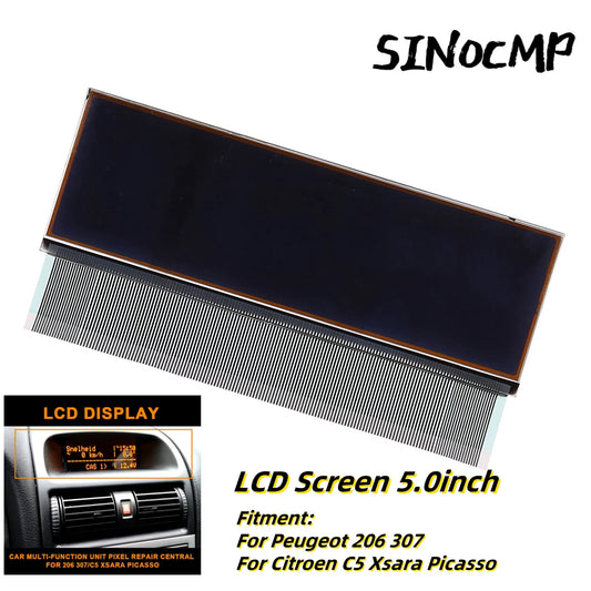 LCD Screen Display For Peugeot 206 307 Citroen C5 Xsara Picasso LCD Screen Display Central Navigator Gauges Dash Panels 1Pc