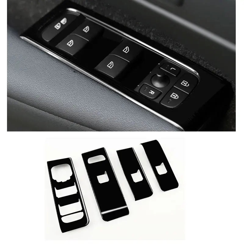 For Volvo XC40 C40 car interior decoration with ABS car accessories, carbon fiber texture, black gloss
