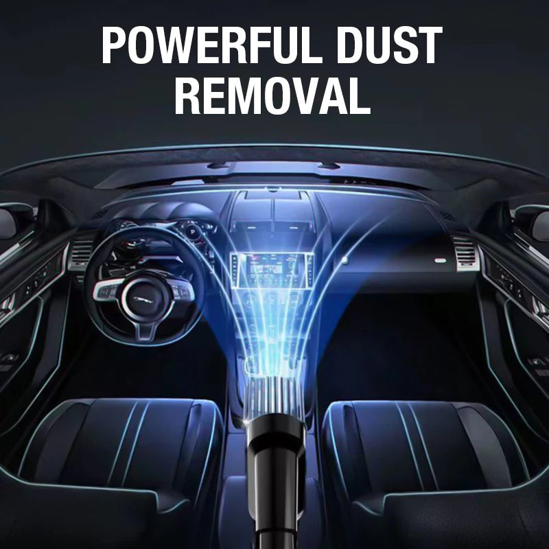 Portable Car Vacuum Cleaner Small Size with 3 Detachable Heads TYPE-C Charging Compact Car Cleaning Tool Easy Storage