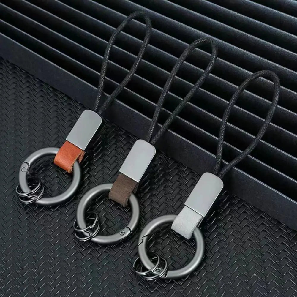 Key Cover Auto Accessories Leather Keychains Waist Belt Buckle Carabiner Keyring Accessories Lanyard Keyring Car Key Holder