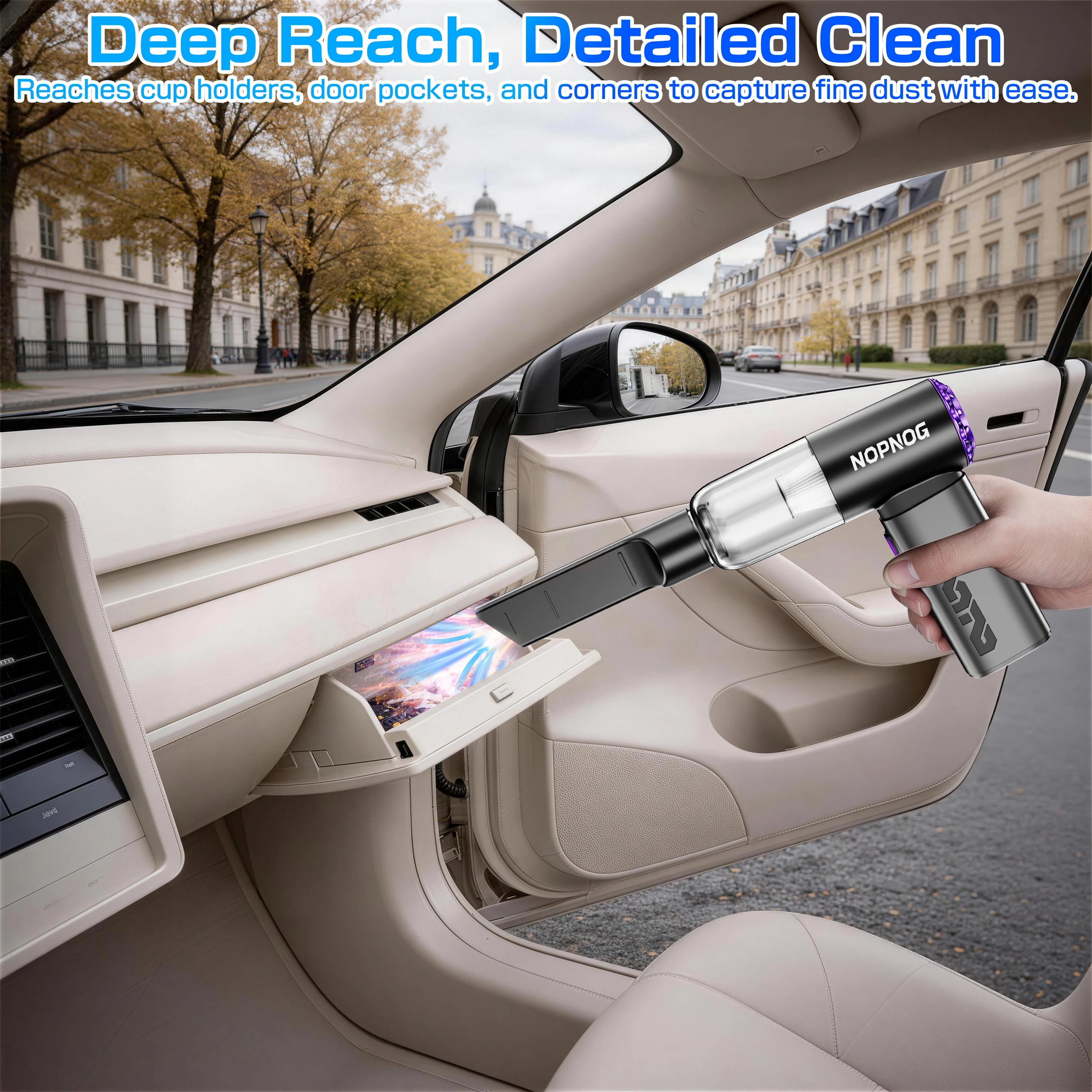 Interior Cleaning Blower Tool Air Duster Auto Accessories Portable 2 Speed Adjustable Cordless Car Vacuum Cleaner Dust Removal