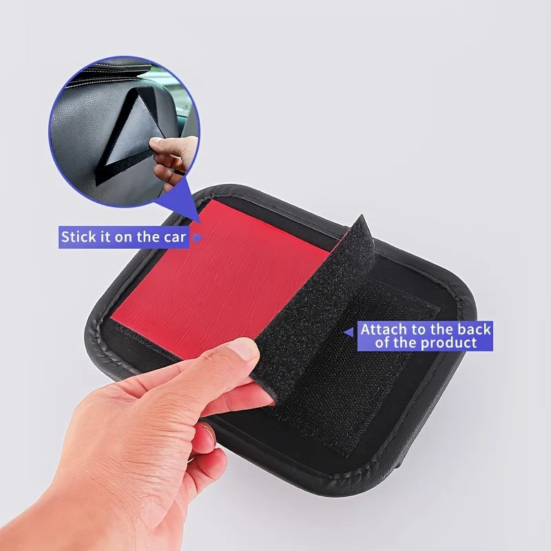 Universal Car Organizer, Adhesive Storage Pouch for Dashboard Center Console, Multifunction Seat Gap Bag to Keep Your Car Tidy