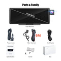 Dash Cam11.3"  4K 2160P Rearview Camera Carplay & Android Auto GPS Navigation with Voice Control Car DVR BT FM Monitor