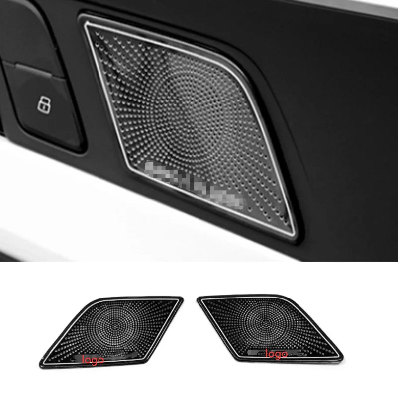 For Audi A4/A5/S4 2017-2022 Interior Accessories Stainless Steel Door Speaker Audio Loudspeaker Cover Trim Car Styling