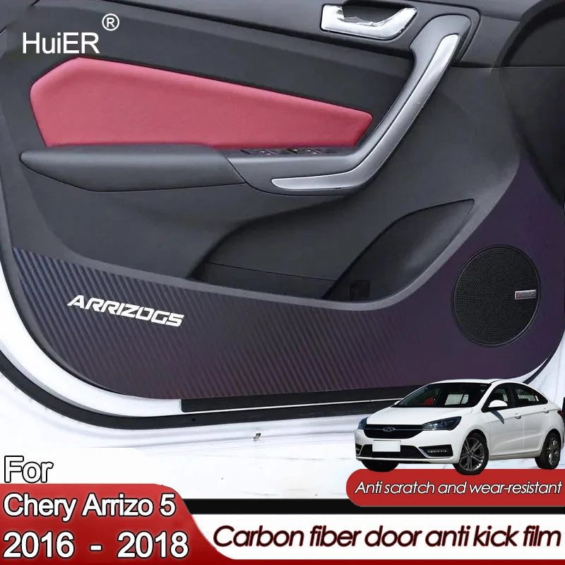 Car Inner Door Anti Kick Film Protective Anti-Scratch Cover for Chery Arrizo 5 2016 2017 2018 Auto Accessories Protector