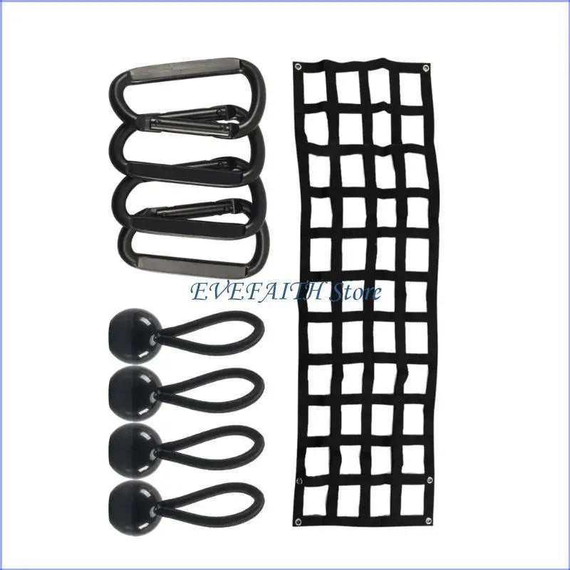 124B Tailgate Net for Pickup Truck Bed Universal All Weather Use Netting Black