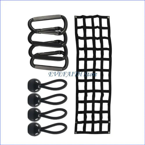124B Tailgate Net for Pickup Truck Bed Universal All Weather Use Netting Black