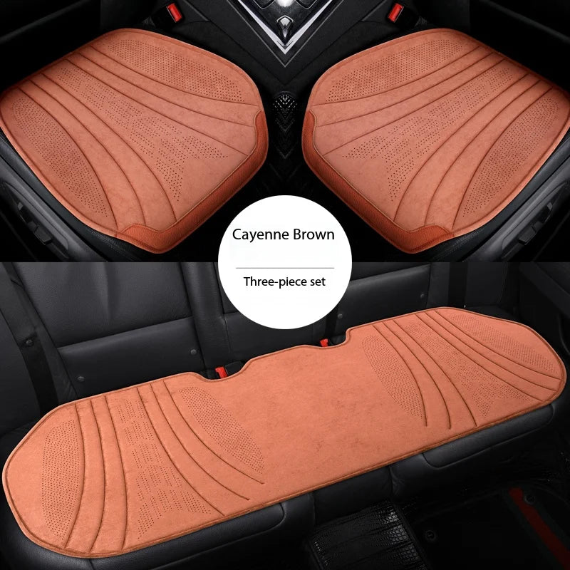 Soft Suede Car Seat Covers Breathable Front/rear Seat Anti-slip Cushions Universal Size Car Interior Seat Protection Accessories