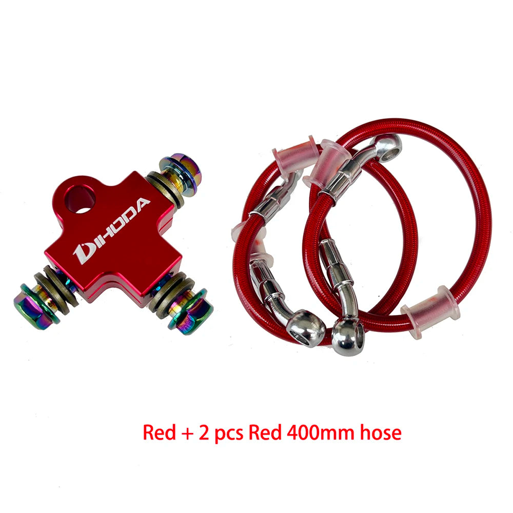 Accesorios para motocicleta, una pieza, adaptador de freno AVT con dos piezas, conector de 400 mm, manguera hidráulica para Yamaha, Honda, Suzuki, Sherco