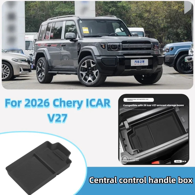 For 2026 Chery iCAR V27 Armrest Box Storage Box Center Console Organizer Car Interior Accessories