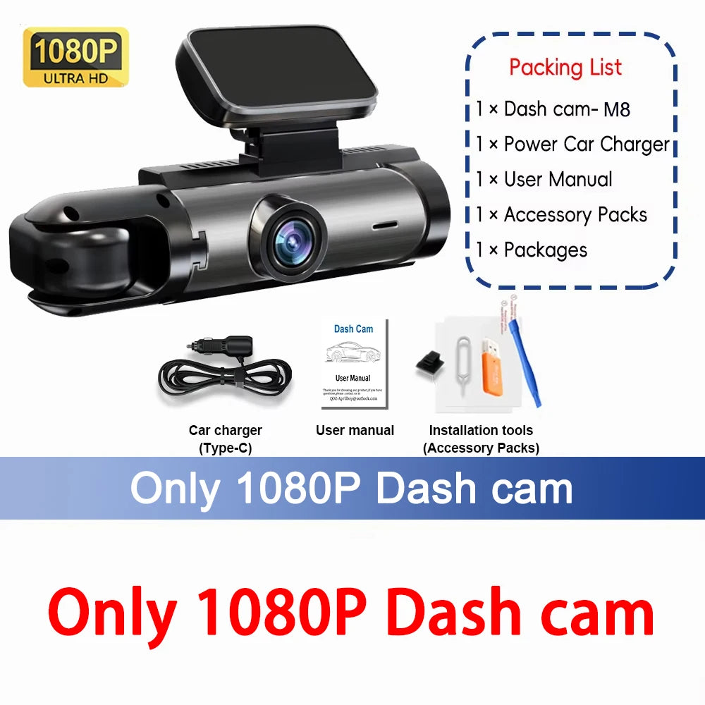 1080P WIFI Dual camera Dash Cam for cars,Front And Inside,car camera with IR Night Vision,Loop Recording,wide angle Car DVR Came