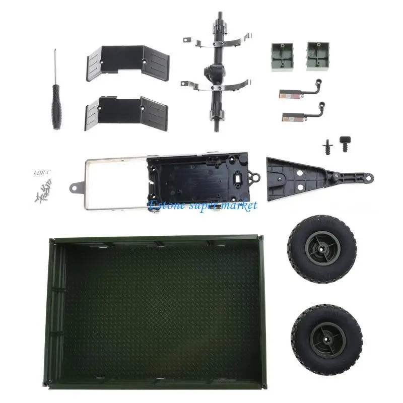 Remolque de actualización 090B, conjunto de piezas de bricolaje para WPL 1/12, camión militar, coche RC, accesorios de bricolaje