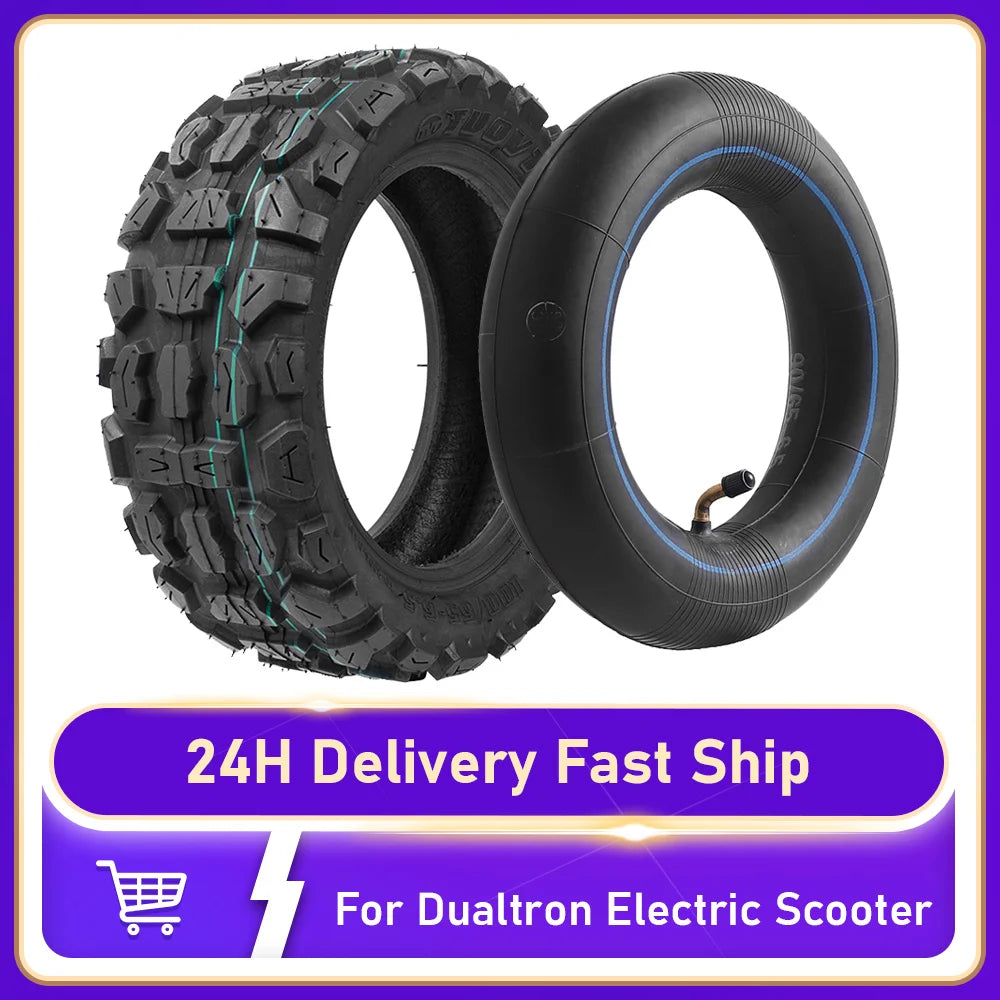 11 Inch Widened Wear-resisting Tire 100/65-6.5 Tyre 100/65-6.5 Tubless Tire Inner and Outer Tire for Dualtron Electric Scooter