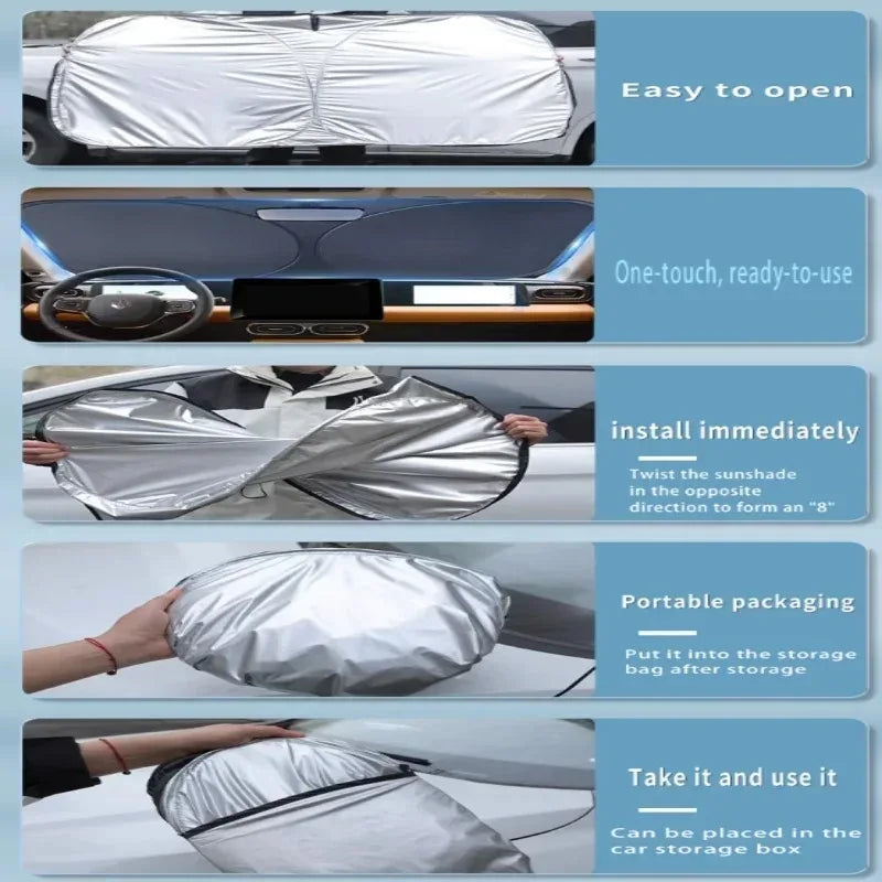 Front Windshield Sunshade For Volvo EX30 Plus 2023~2026 2025 2024 2023 Car Sun Visor Heat Insulation Summer Cooling Accessories