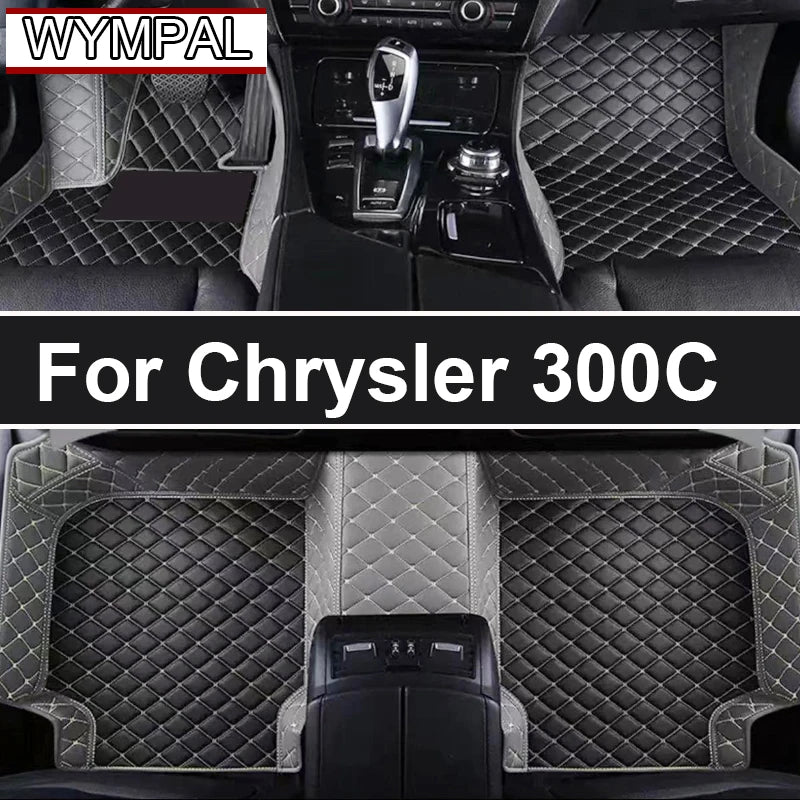 Car Floor Mats For Chrysler 300 300C 2004~2010 Non-slip Carpets Leather Floor Mat Rugs Pad Car Accessories Anti-dirt pad 2008