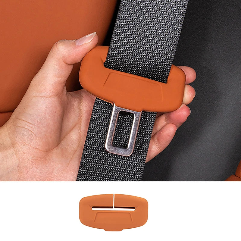 2-Pack SUV Sedan Seat Belt Buckle Covers, Scratch Proof Rubber Car Safety Belt Protectors
