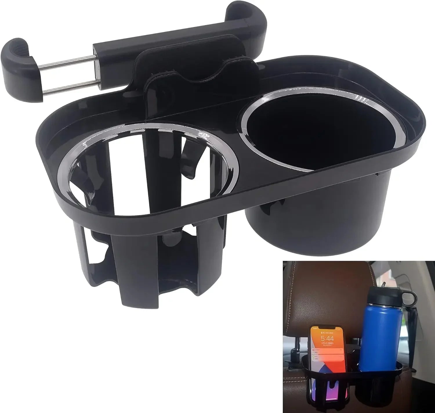 Car Headrest Cup Holder Seat Back Organizer Car Rear Seat Cup Holder Storage Tray with Mobile Phone Holder Car Accessories