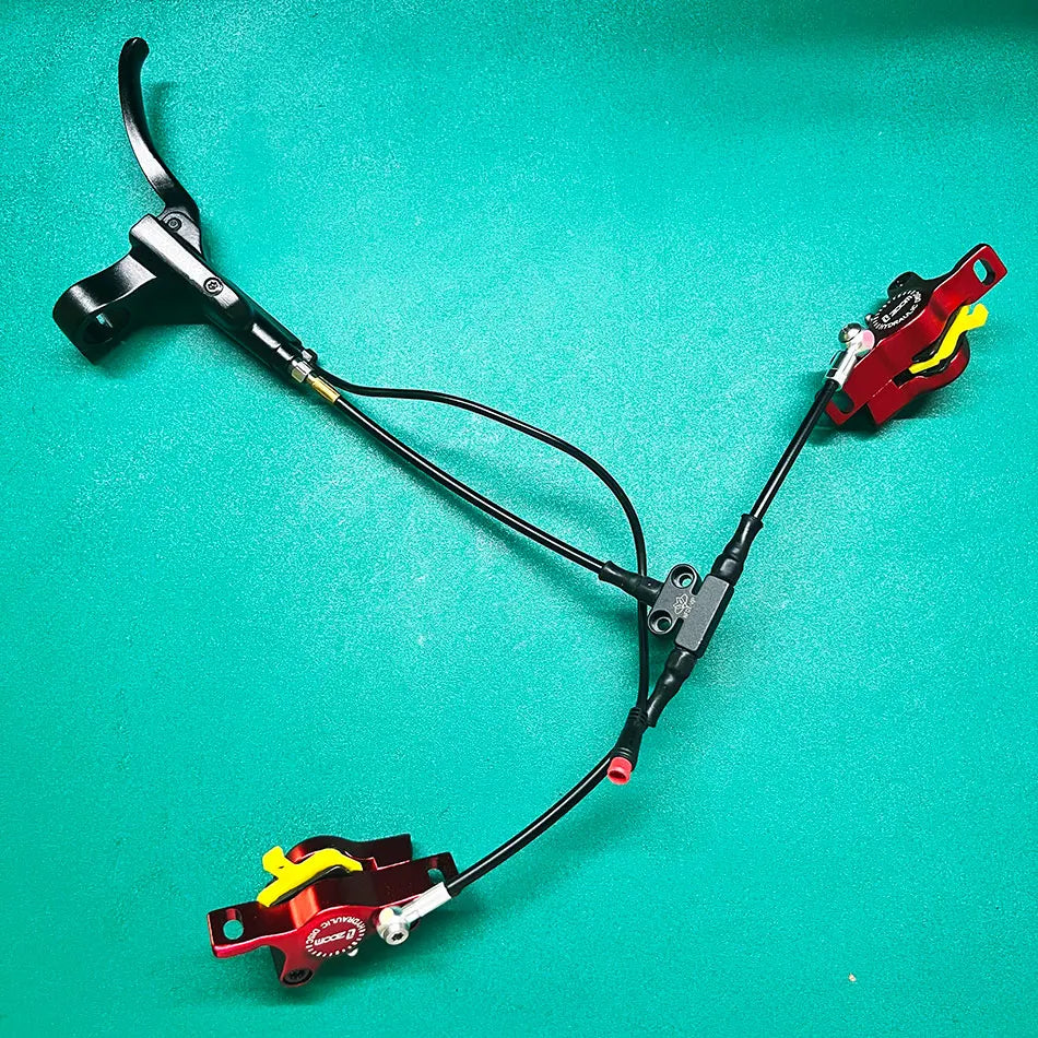 Freno hidráulico para triciclo, te de freno de aceite, aleación de aluminio, un remolque, dos accesorios, conector de tubería de aceite modificado, válvula de distribución de aceite