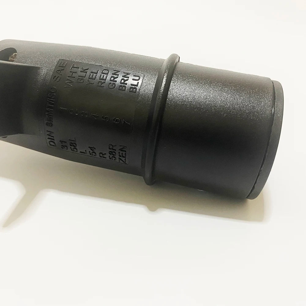 Truck 7 Pin Trailer Cable Seven-Core Line Assembly with Spiral Stretch Spring Plug Wire Connector for Vehicle Accessories