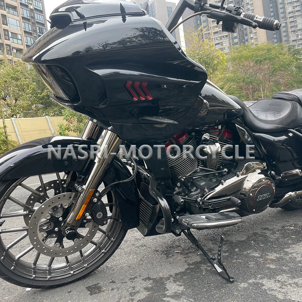 For Harley Road Glide Limited FLTRK Ultra FLTRU 2020-22 Motorcycle Accessories Side Fairing Air Deflector Black Decorative Cover