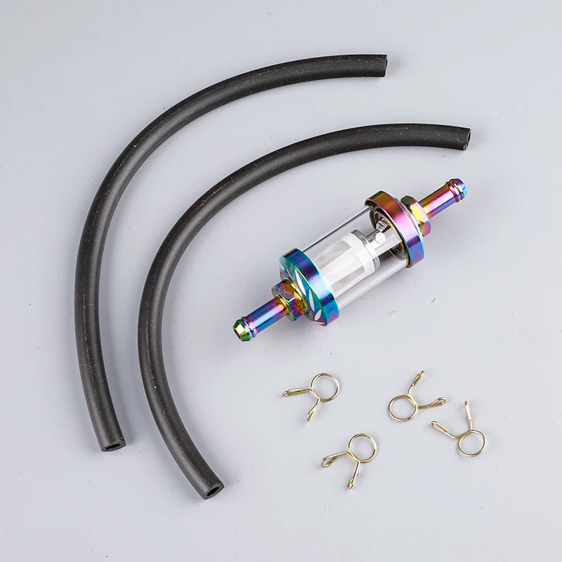 Motorcycle ATV Universal Fuel Filter, Washable Filter for Gasoline Fuel Lines, Compatible with 50CC-500CC Motorcycles and ATVs