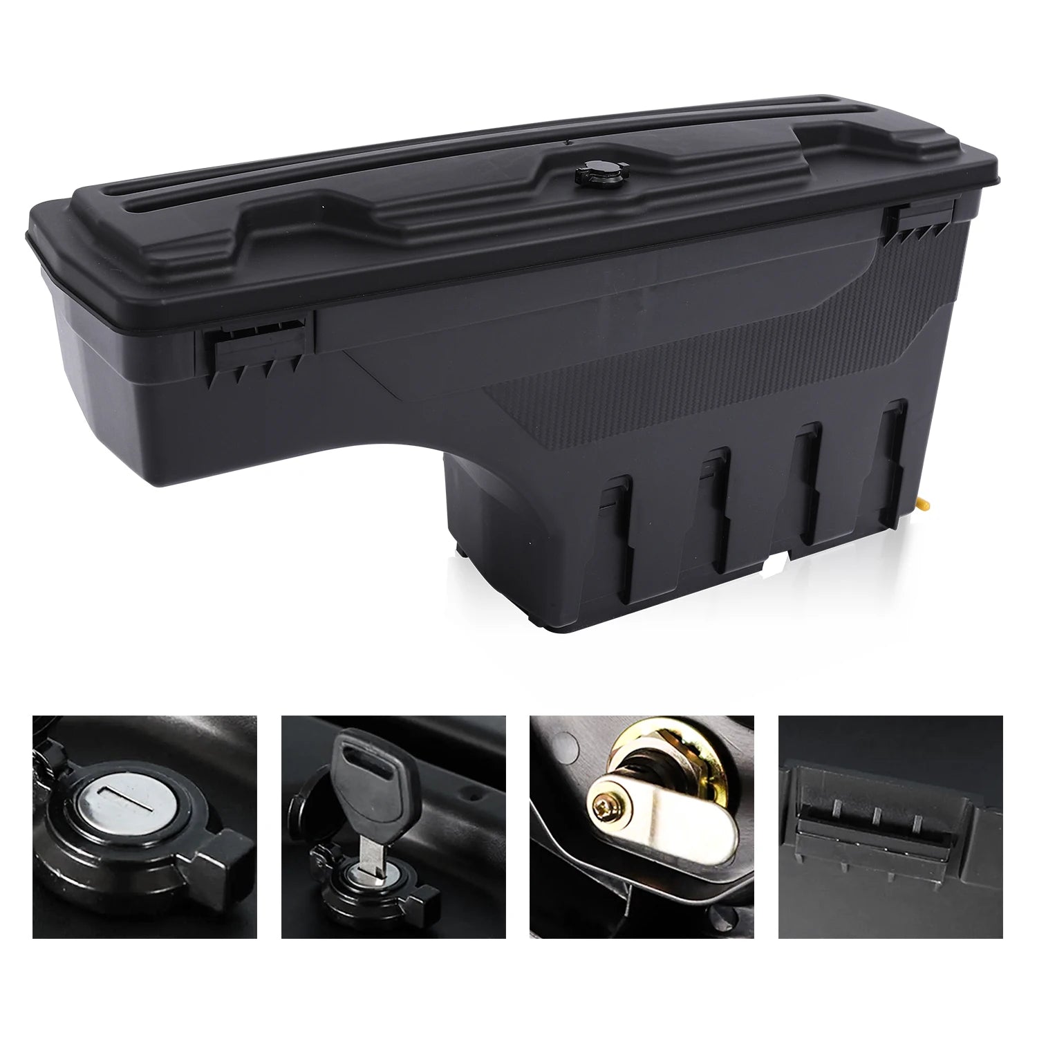 Caja de herramientas para caja de camioneta, almacenamiento, portón trasero, caja de herramientas abatible para Ford Ranger Raptor 2015-2024, accesorios para camioneta 4x4