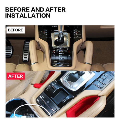 2 Pcs Car Seat Crevice Storage Box Bag Center Console For Porsche Cayenne 2011 2012 2014 2015 2016 2017 2018 Interior Accessory