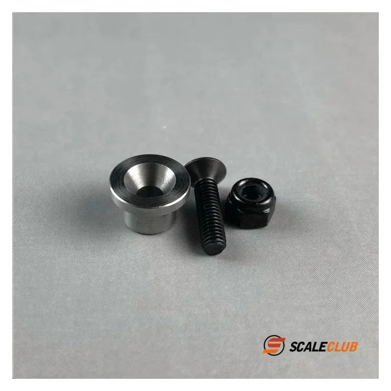Scaleclub RC 1/14 Tractor Truck Metal Fifth Wheel Tow Pin Heavy Hauling Grinding Disc Base For Tamiya 1 14 LESU RC Truck Parts
