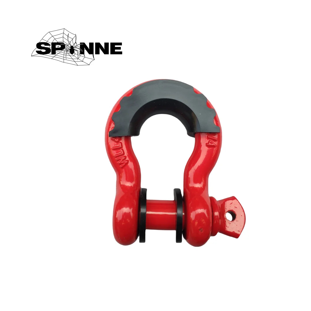 Grillete de anillo en D de 3/4" para grúa de 4,75 toneladas con cubierta protectora, apto universalmente para camiones todoterreno, accesorios de remolque todoterreno.