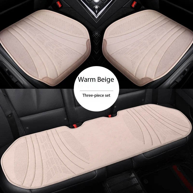 Soft Suede Car Seat Covers Breathable Front/rear Seat Anti-slip Cushions Universal Size Car Interior Seat Protection Accessories