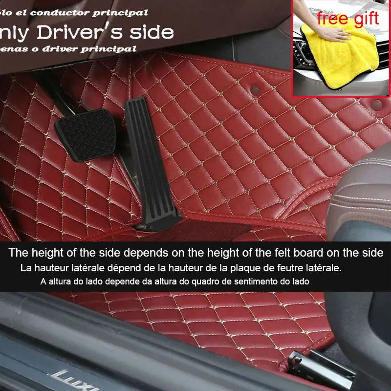 Car Floor Mats For VW VW Golf 7 7.5 GTE GTD GTI 2012~2020 Carpets Leather Mat Rugs Pad Interior Parts Car Accessories