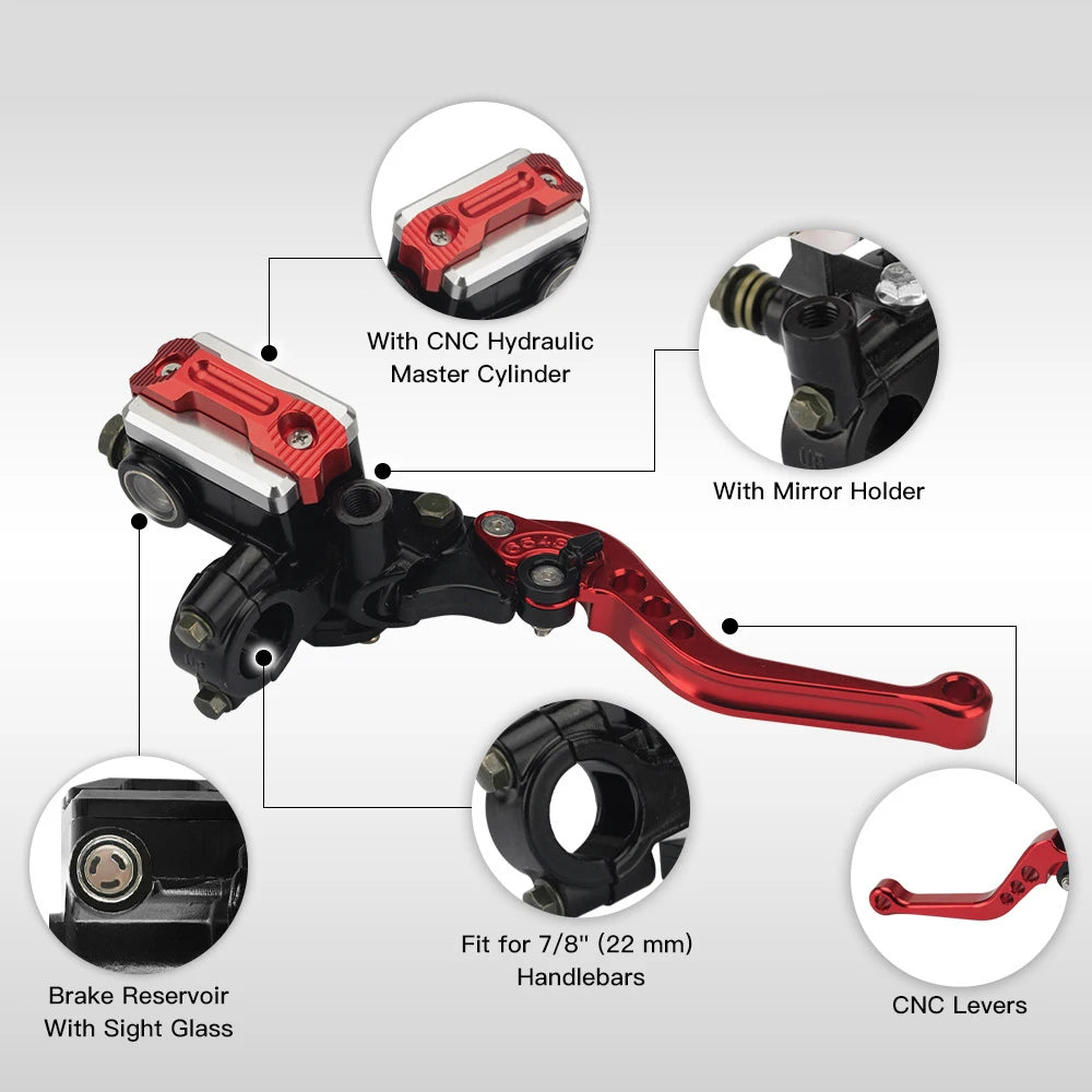 Motorcycle accessories Modified Upper pump accessories Hydraulic brake brake main upper pump CNC aluminum handle clutch