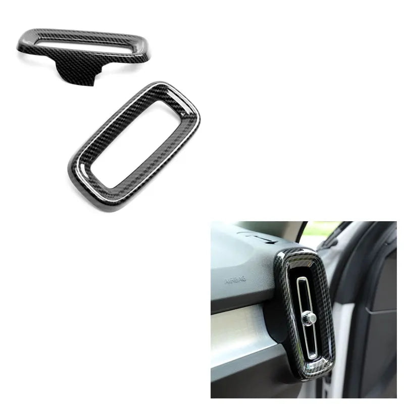 For Volvo XC40 C40 car interior decoration with ABS car accessories, carbon fiber texture, black gloss