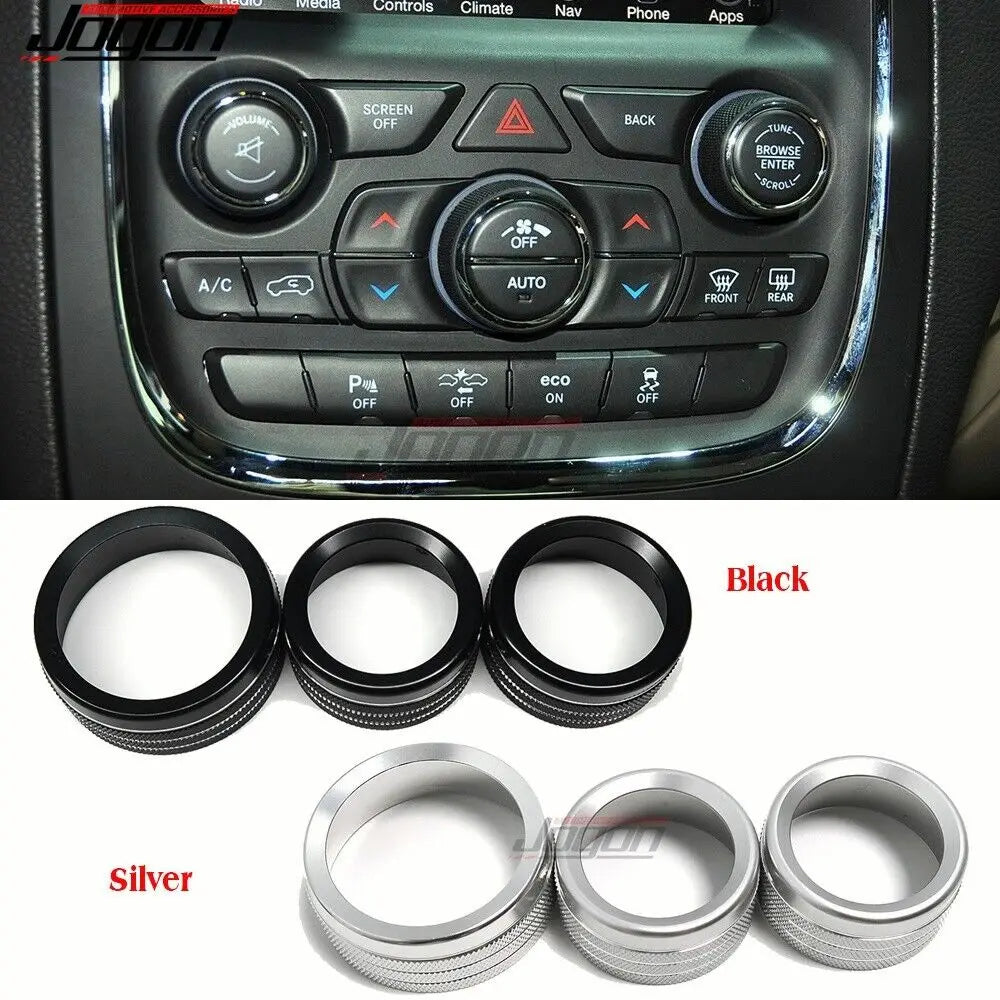 For Dodge Durango 2014 2015 2016 2017 2018 2019 2020 Car Volume Control Cover AC Switch Button Trim Interior Accessories