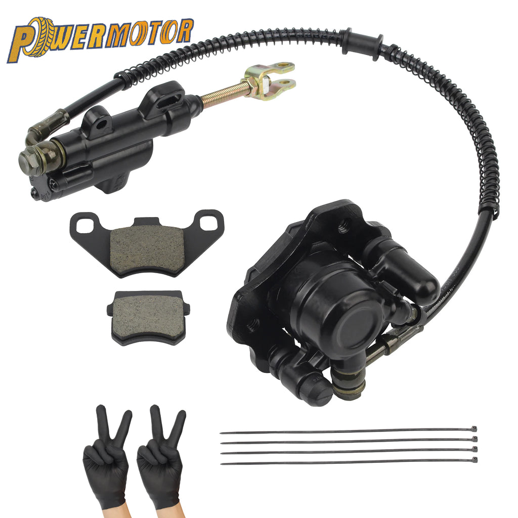 Motorcycle Rear Disc Brake Calipers With Brake Pump Brake Pads Set for 50cc 90cc 110cc 125cc ATV Buggy Karting Quad Bike Parts