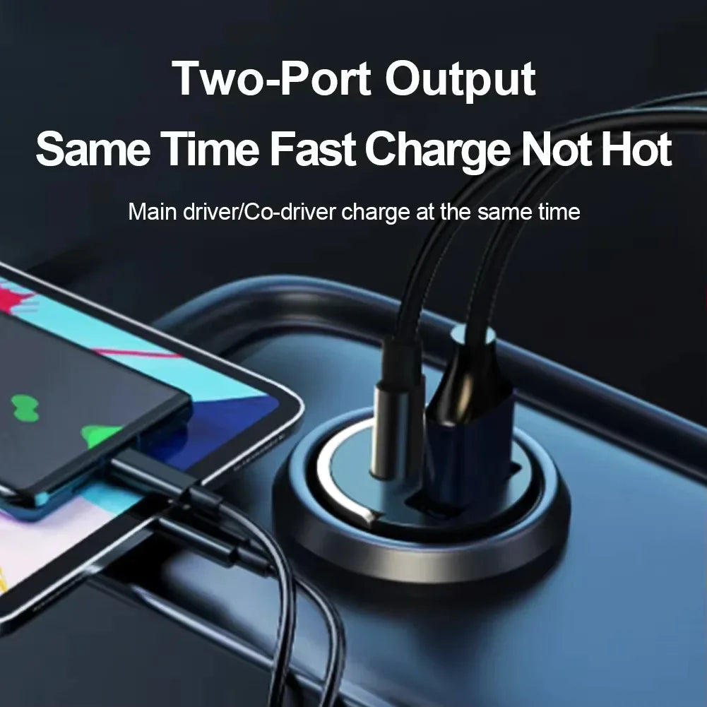 USB Car Charger Quick Charge 4.0 QC4.0 QC3.0 PPS SCP 5A PD Type C 200W Fast Car USB Charger For iPhone Xiaomi Mobile Phone