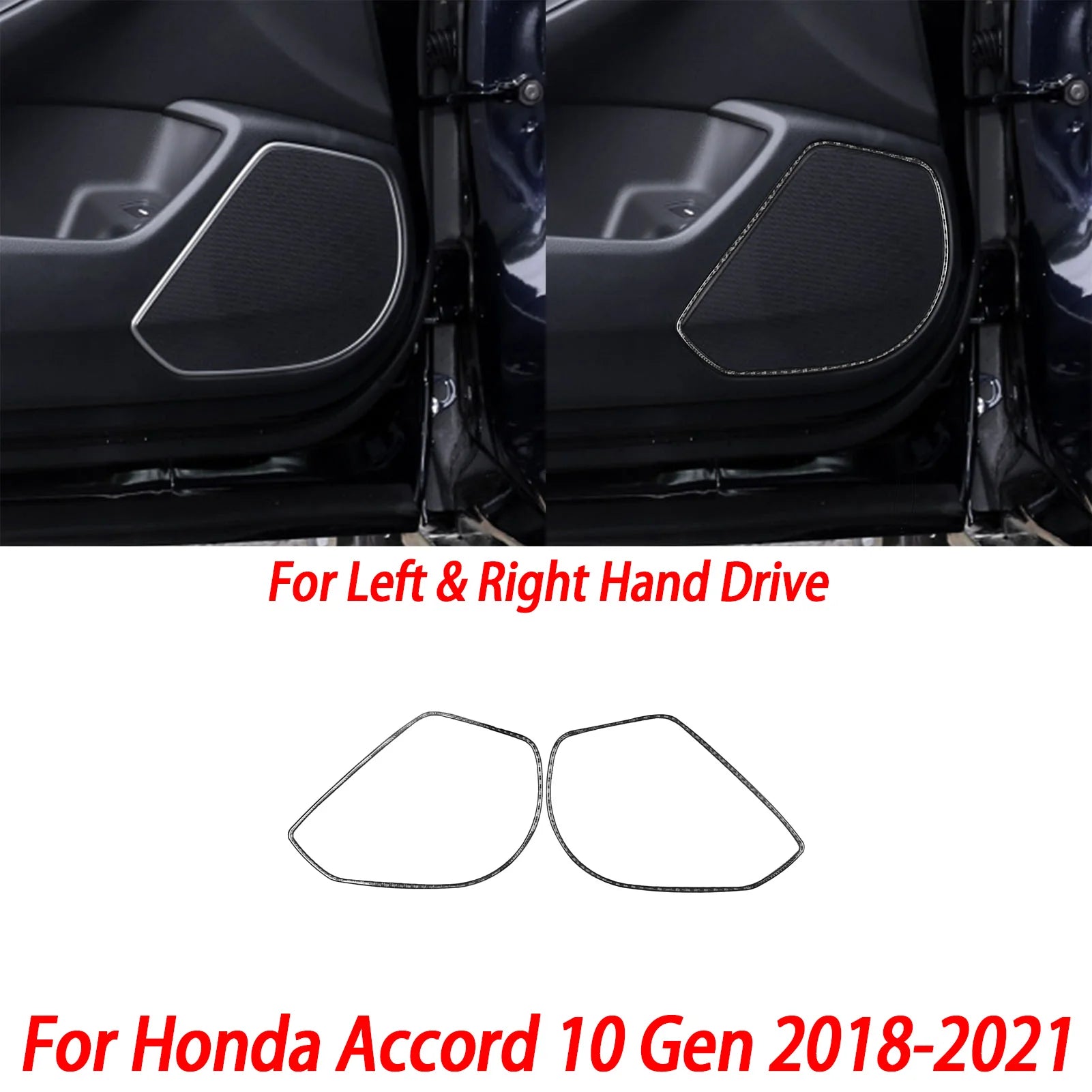 Interior Accessories Steering Wheel Central Armrest Panel Cup Holder For Honda Accord 10th Gen 2008—2021 Carbon Fiber Sticker