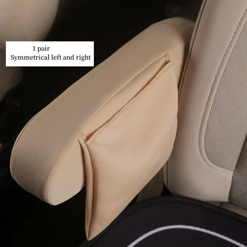 1 pair of car armrest protective covers, washable with side storage pockets, suitable for SUV/truck armrests